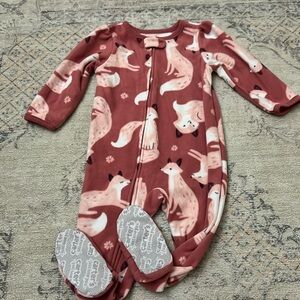 Carters fleece footie pjs, baby girl